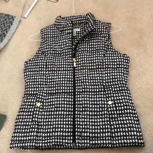 Houndstooth Puffer vest